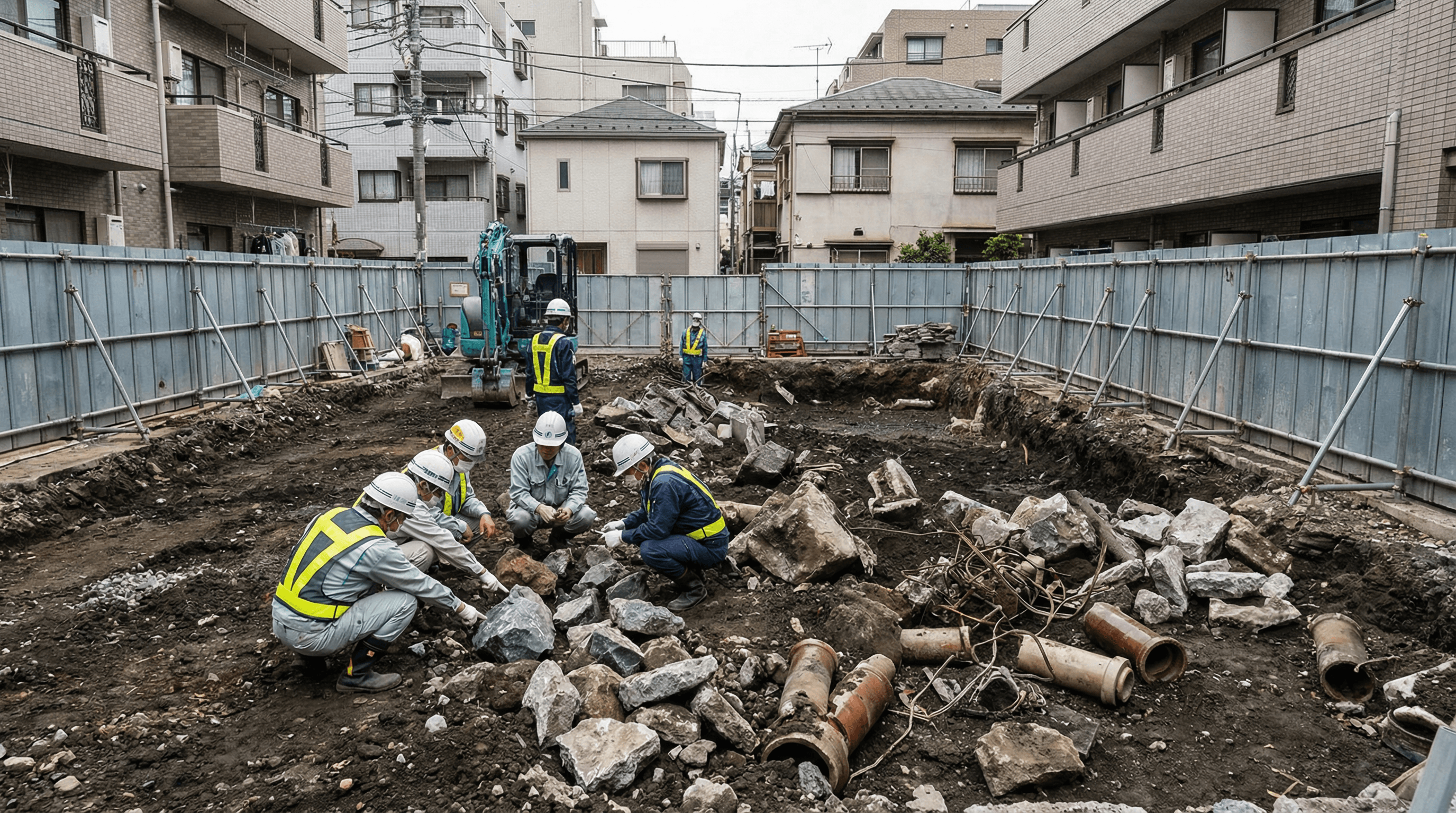 解体作業の様子