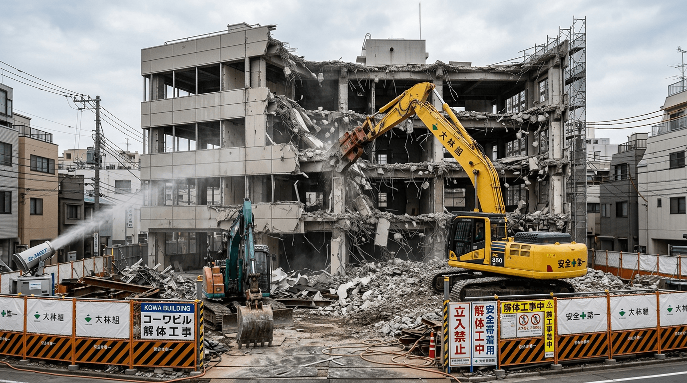 RC造の解体工事イメージ